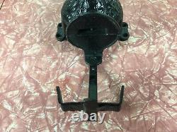 Antique Primitive Wall Mount Arcade Crystal No 3 Coffee Grinder Cast Iron Glass