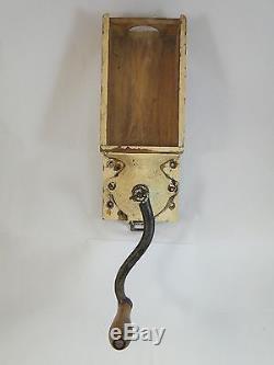 Antique Primitive X-ray Wall Mount Coffee Grinder MILL Rare