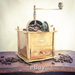 Antique REKORD Coffee grinder Brass Mill Moulin Molinillo Cafe Kaffeemuehle