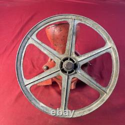 Antique Red Cast Iron Export Family Grist Mill Coffee/Grain Grinder