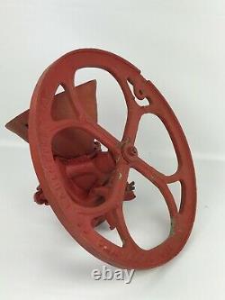 Antique Red Chief Mfg. Co Large Wheel Grinder Coffee Grain Corn