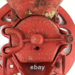 Antique Red Chief Mfg. Co Large Wheel Grinder Coffee Grain Corn