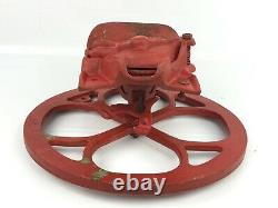 Antique Red Chief Mfg. Co Large Wheel Grinder Coffee Grain Corn