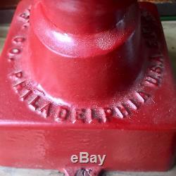 Antique Red and Blue Cast Iron Enterprise Coffee Grinder