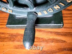 Antique Retro Cast Iron Stephen's Coffee Grinder, London- Working Condition