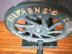 Antique Retro Cast Iron Stephen's Coffee Grinder, London- Working Condition