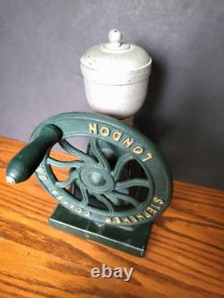Antique Retro Cast Iron Stephen's Coffee Grinder, London- Working Condition