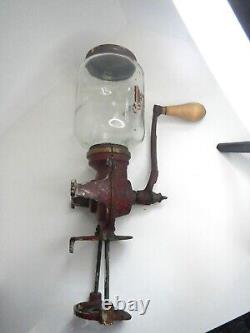 Antique Rev-O-Noc H. S. B. & Co Cast Iron Hand Crank Wall Mounted Coffee Grinder