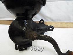 Antique Royal Cast Iron Coffee Mill Wall Grinder Tin Hopper Kitchen Tool 1894