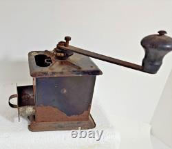 Antique Run Easy Wooden/Cast Iron Coffee Mill Simmons Hardware, St. Louis USA