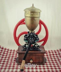 Antique SOMBORN 2 Coffee Grinder Cast-iron Mill Moulin cafe Molinillo French