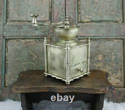 Antique Solid Brass Coffee Grinder Mill Moulin cafe Molinillo Kaffeemuehle