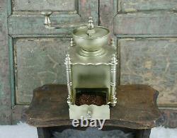 Antique Solid Brass Coffee Grinder Mill Moulin cafe Molinillo Kaffeemuehle