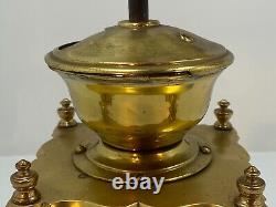 Antique Solid Brass Coffee Grinder with Drawer and Hand Crank