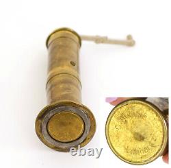 Antique Solid Brass Cylinder Coffee Mill Grinder C August Lehnartz 10 GERMANY