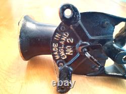 Antique Spong & Co. Cast Iron Coffee Mill Grinder No. 2 All Original