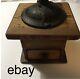 Antique Strobridge & Logan Wood & Cast iron Coffee Grinder Mill 1900