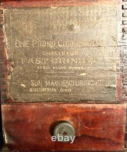 Antique Sun Manufacturing Co. Coffee Grinder Model 1080 Late 1800s