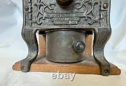 Antique TELEPHONE ARCADE EARLY COFFEE MILL GRINDER Patent 1893 Freeport Illin