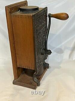 Antique TELEPHONE ARCADE EARLY COFFEE MILL GRINDER Patent 1893 Freeport Illin