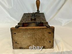 Antique TELEPHONE ARCADE EARLY COFFEE MILL GRINDER Patent 1893 Freeport Illin