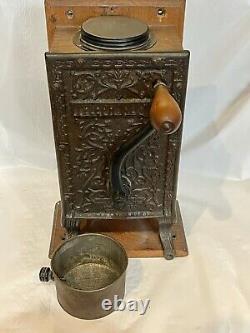 Antique TELEPHONE ARCADE EARLY COFFEE MILL GRINDER Patent 1893 Freeport Illin