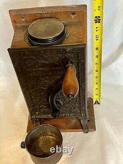 Antique TELEPHONE ARCADE EARLY COFFEE MILL GRINDER Patent 1893 Freeport Illin