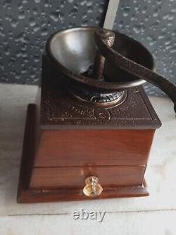 Antique Table Hand Coffee Grinder No. 5 Bruerton's Improved Clark & Co Manufact