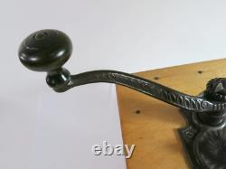 Antique Tall Wooden ARCADE No. 999 Box Mill Coffee Grinder-Refinished