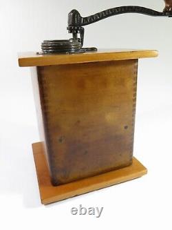 Antique Tall Wooden Lap Mill Made by W. W. Waddell Co. Coffee Grinder-Refinished