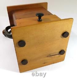 Antique Tall Wooden Lap Mill Made by W. W. Waddell Co. Coffee Grinder-Refinished