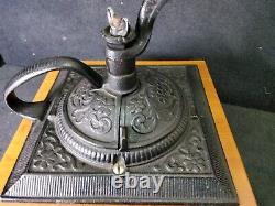 Antique The Euclid Wood Products Co Cleveland Oh Cast Iron Coffee Grinder MILL