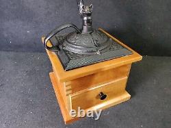 Antique The Euclid Wood Products Co Cleveland Oh Cast Iron Coffee Grinder MILL