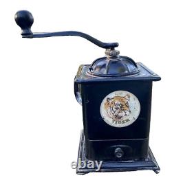 Antique Tiger No 100 Metal Coffee Grinder Bronson Walton Co. Cleveland Ohio