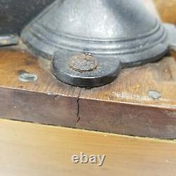 Antique Tin Coffee Mill Grinder Best Quality NB Washburn Wood Wall Mount