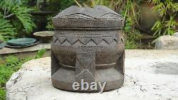 Antique Tribal Ethnic African Or Bedouin Coffee Grinder Wooden Pestel And Mortar