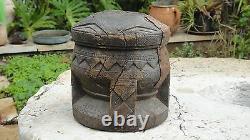 Antique Tribal Ethnic African Or Bedouin Coffee Grinder Wooden Pestel And Mortar