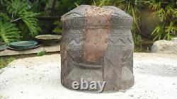 Antique Tribal Ethnic African Or Bedouin Coffee Grinder Wooden Pestel And Mortar