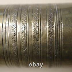 Antique Turkish Arabic 13 Brass Coffee / Pepper Mill Grinder Hallmarked VINTAGE