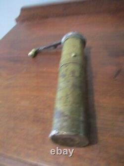 Antique Turkish or Russian Hand crank coffee grinder with makers marks