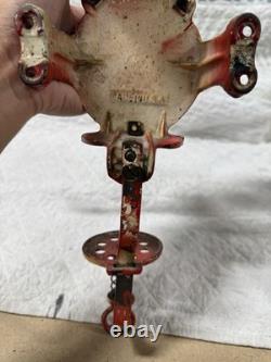 Antique/VTG Red Arcade Number 3 Crystal Coffee Grinder With Wall Mountable Holes