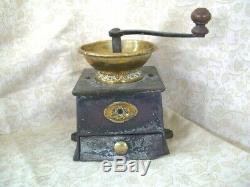 Antique Victorian A Kenrick & Sons Cast Iron & Brass Coffee Grinder, Coffee Mill