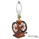 Antique Victorian Enterprise Phila. Red Cast Iron Coffee Mill Grinder Table Lamp