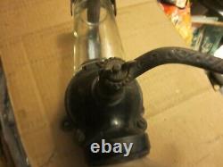 Antique Vintage Arcade #25 Coffee Grinder Wall Mounted. Cast Iron wood hand crank