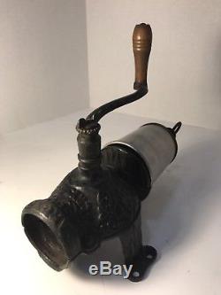 Antique Vintage Cast Iron Wall Coffee Grinder