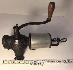 Antique Vintage Cast Iron Wall Coffee Grinder