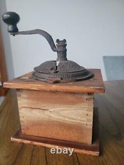 Antique Vintage Coffee Grinder Cast Iron and Wood Imperial Arcade