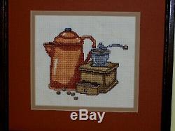 Antique Vintage Coffee Grinder & Pot Needlepoint Happy Morning You'll Love it