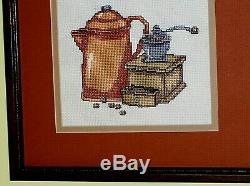 Antique Vintage Coffee Grinder & Pot Needlepoint Happy Morning You'll Love it