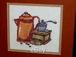 Antique Vintage Coffee Grinder & Pot Needlepoint Happy Morning You'll Love it